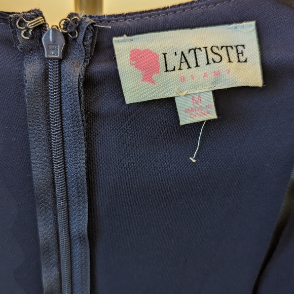 Royal Blue Long-Sleeved Dress - Picture 3 of 3